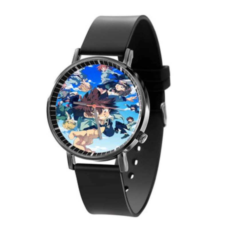 Digimon Adventure Tri Characters Black Quartz Watch Unisex With Premium Gift Box