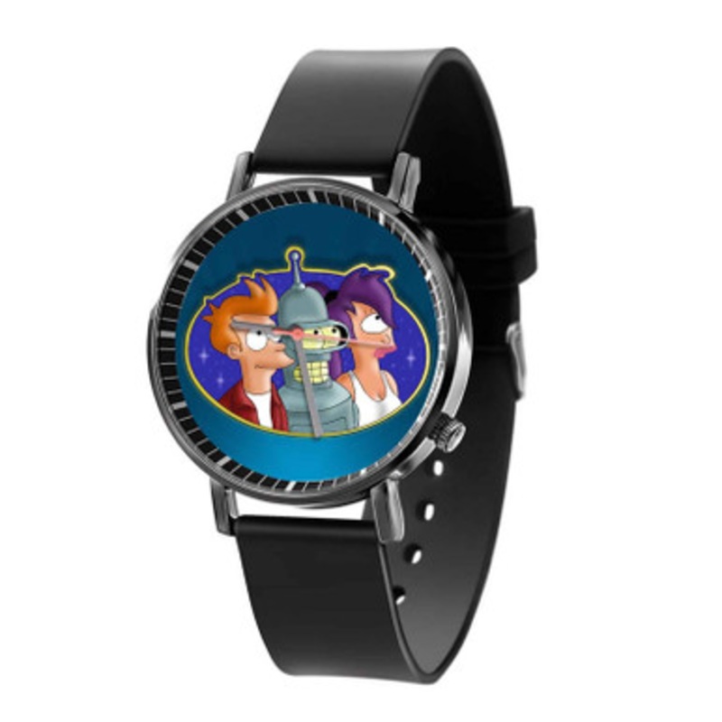 Futurama Black Quartz Watch Unisex With Premium Gift Box