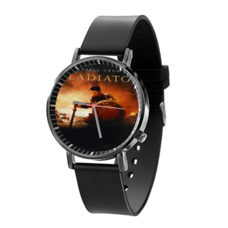 Gladiator Art Black Quartz Watch Unisex With Premium Gift Box