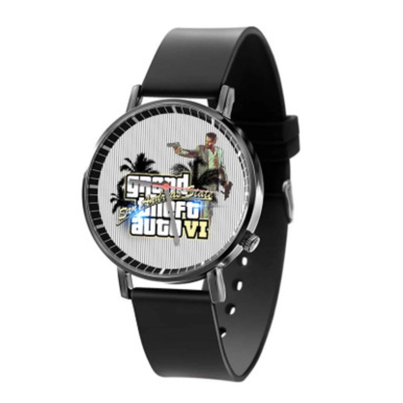Grand Theft Auto VI Black Quartz Watch Unisex With Premium Gift Box