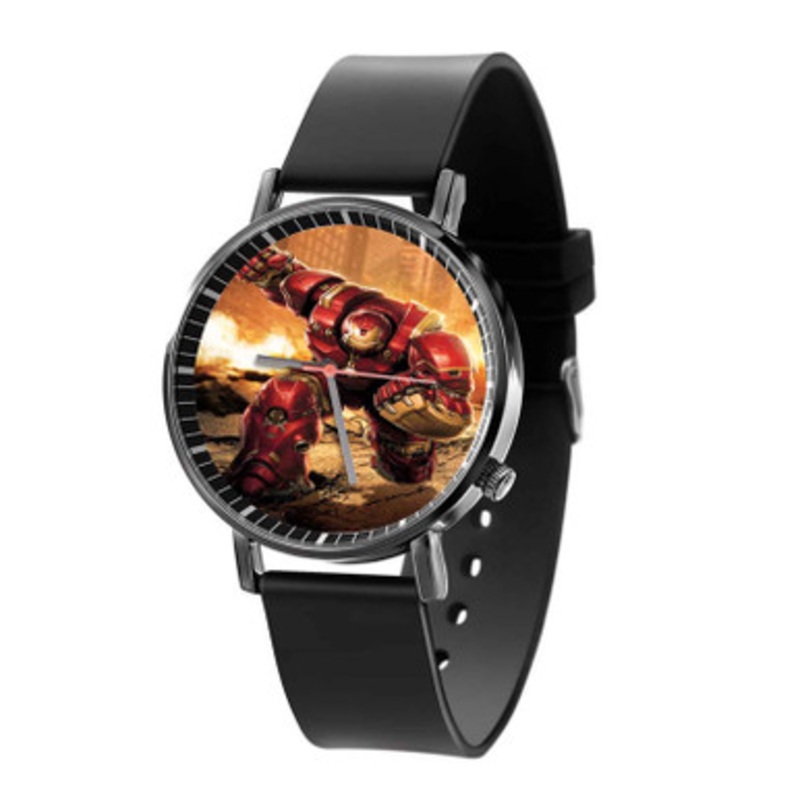 Hulkbuster Marvel Superheroes Unisex Black Quartz Watch With Premium Gift Box