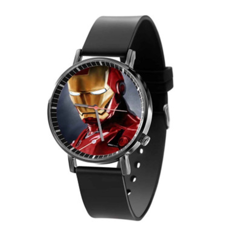 Iron Man Marvel Superheroes Unisex Black Quartz Watch With Premium Gift Box
