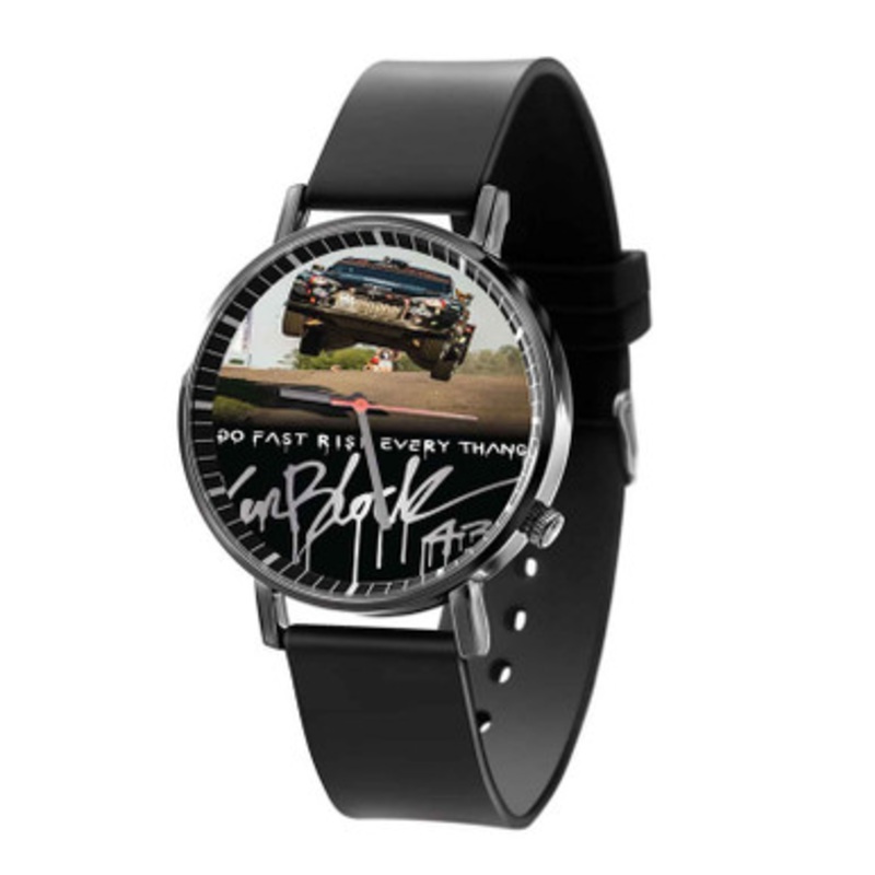 Ken Block Go Fast Risk Every Thang Black Quartz Watch With Premium Gift Box for Unisex