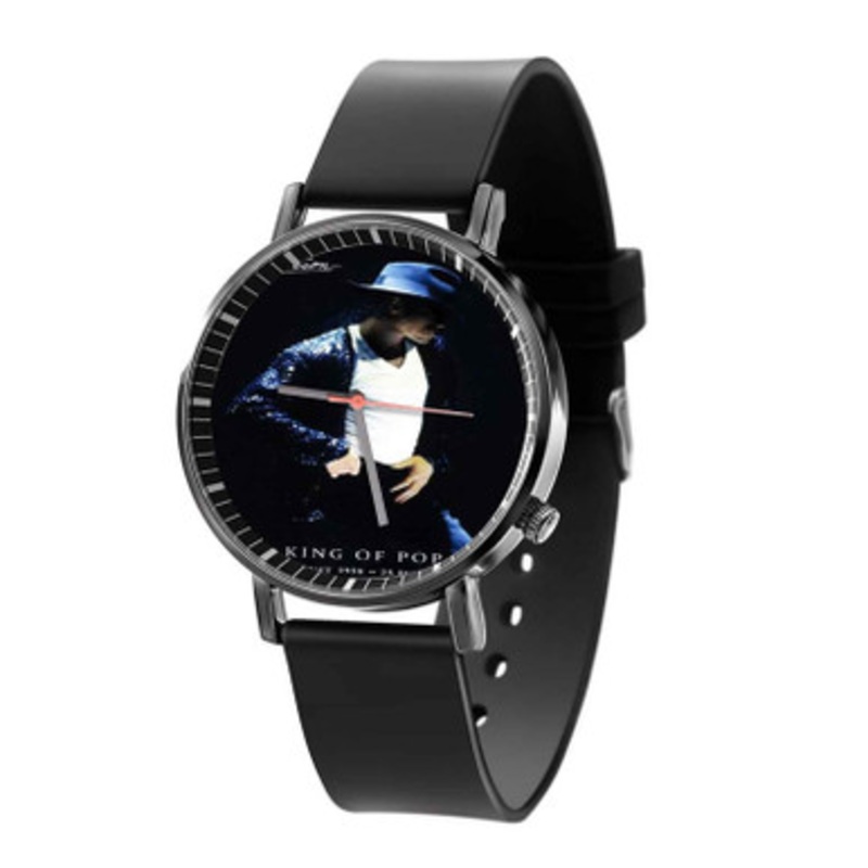 King of Pop Michael Jackson Black Quartz Watch Unisex With Premium Gift Box