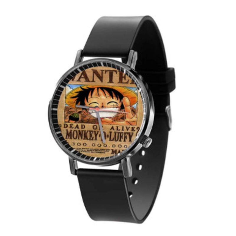 Luffy Wanted Poster Black Quartz Watch Unisex With Premium Gift Box
