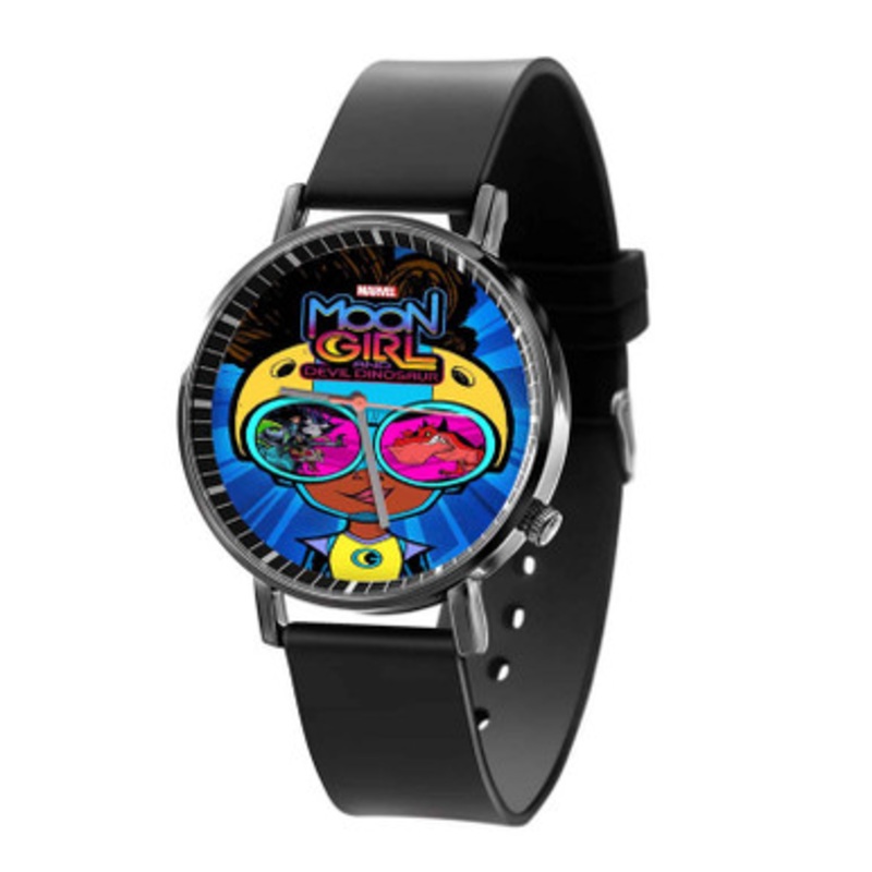 Marvel s Moon Girl and Devil Dinosaur Black Quartz Watch With Premium Gift Box for Unisex