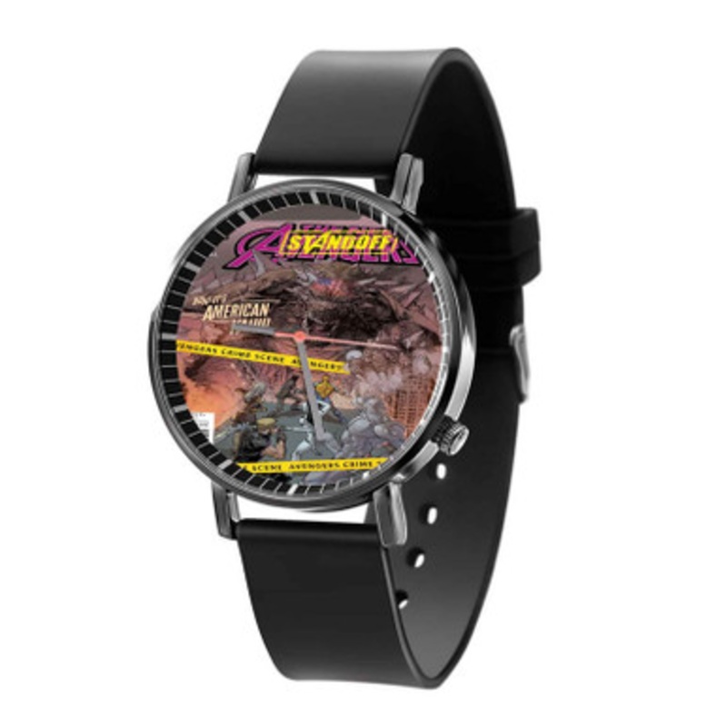 New Avengers Marvel Unisex Black Quartz Watch With Premium Gift Box