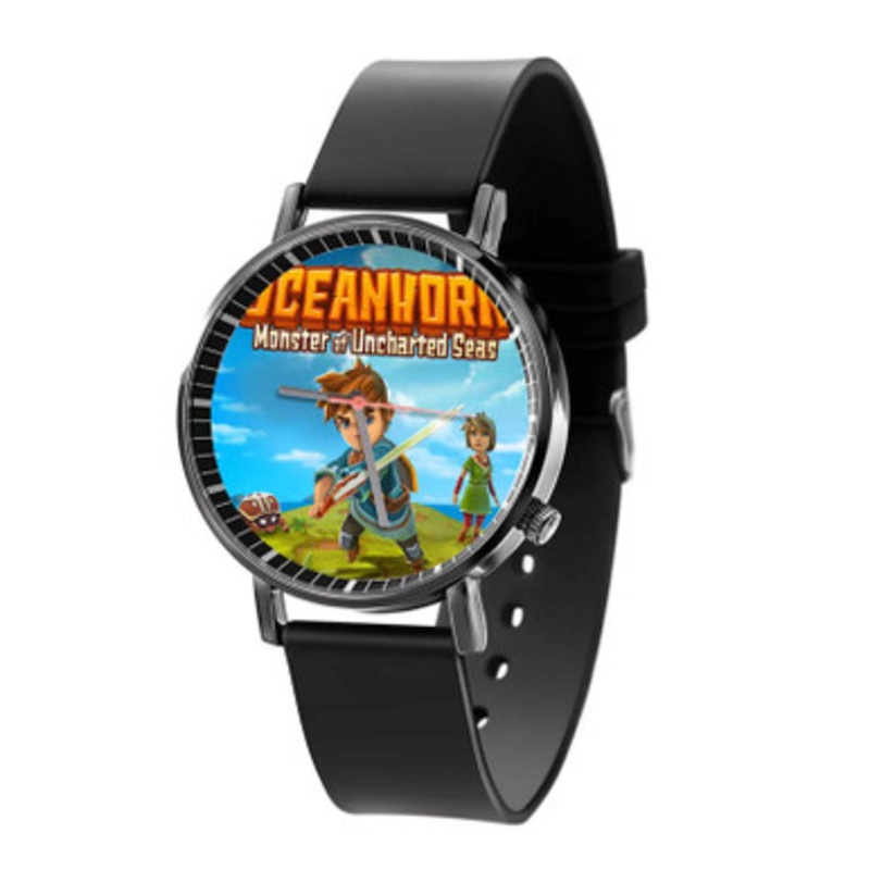 Oceanhorn Black Quartz Watch With Premium Gift Box for Unisex