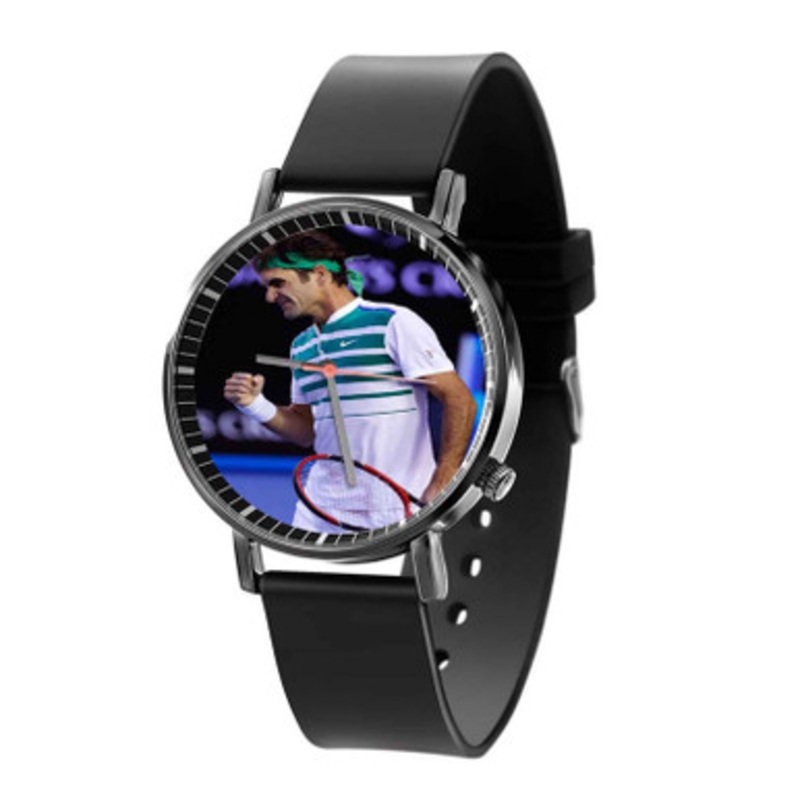 Roger Federer New Unisex Black Quartz Watch With Premium Gift Box