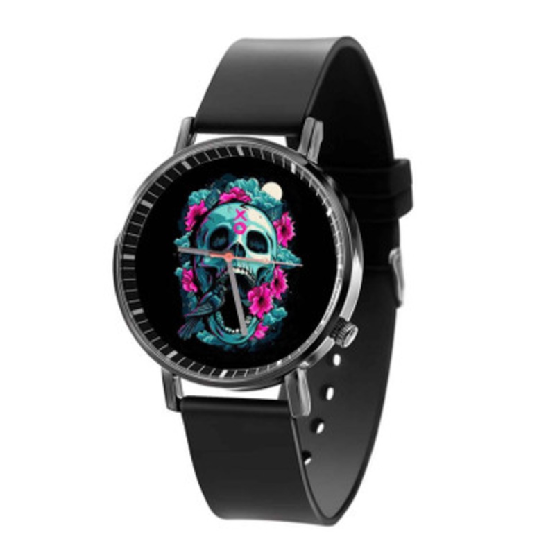 SKull 2 Black Quartz Watch Unisex With Premium Gift Box
