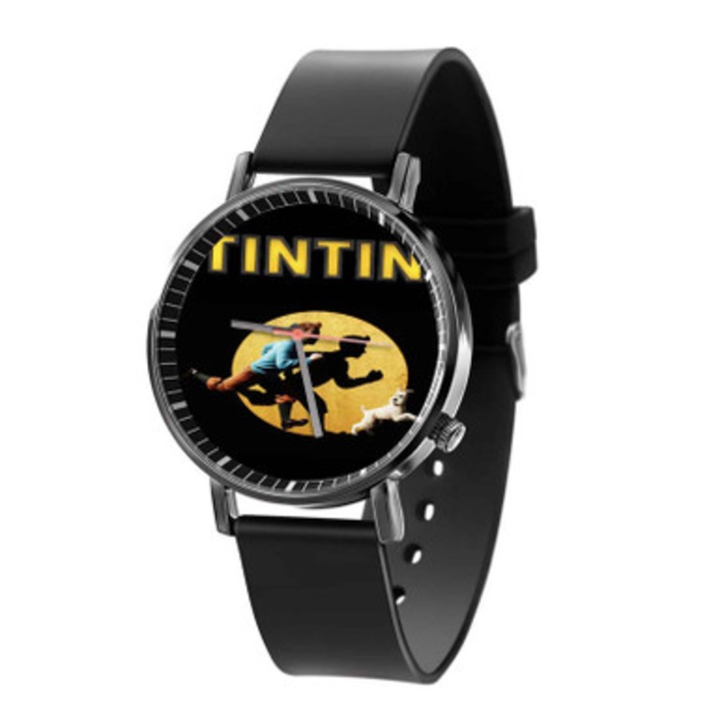 The Adventures of Tintin The Secret of the Unicorn Black Quartz Watch Unisex With Premium Gift Box