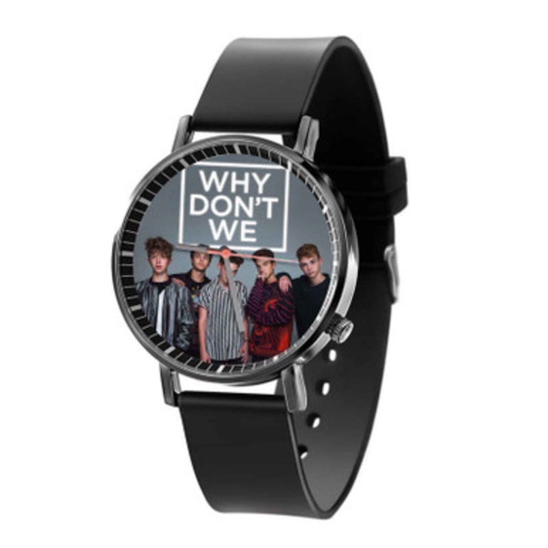 Why Don t We Art Black Quartz Watch Unisex With Premium Gift Box