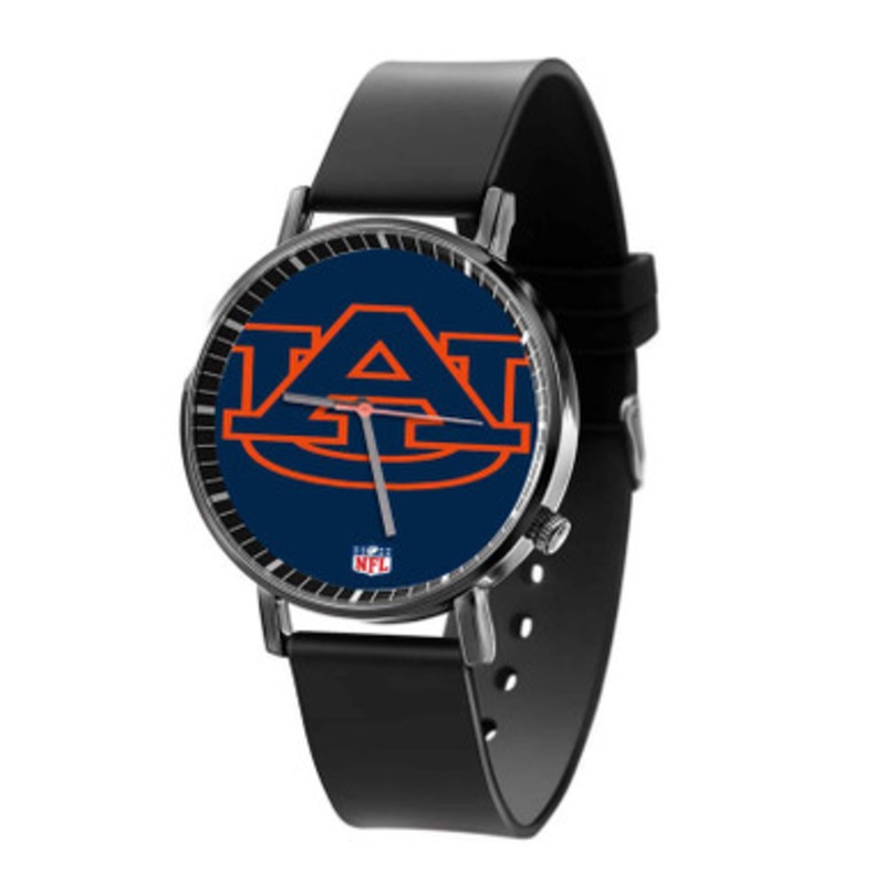 Auburn Tigers Blue NFL Black Quartz Watch Unisex With Premium Gift Box