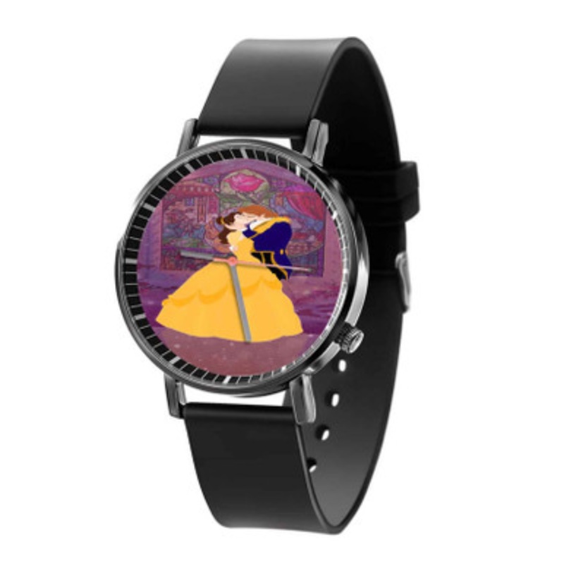 Disney Beauty and The Beast 2 Black Quartz Watch Unisex With Premium Gift Box