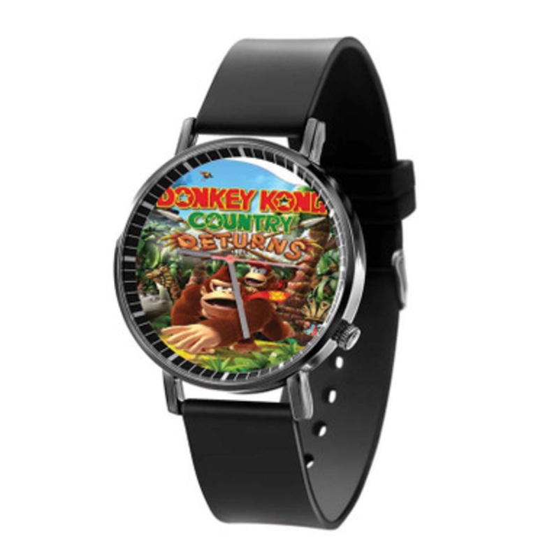 Donkey Kong Country Black Quartz Watch Unisex With Premium Gift Box
