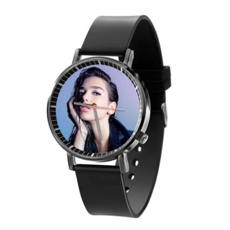 Dua Lipa Unisex Black Quartz Watch With Premium Gift Box
