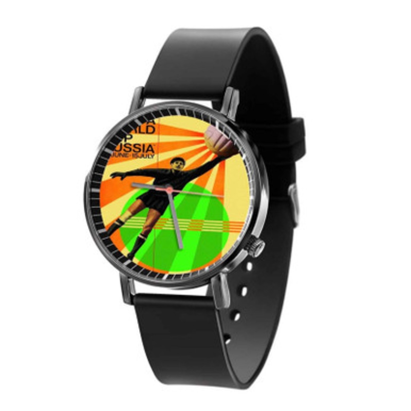 Fifa World Cup Russia 2018 Black Quartz Watch With Premium Gift Box for Unisex