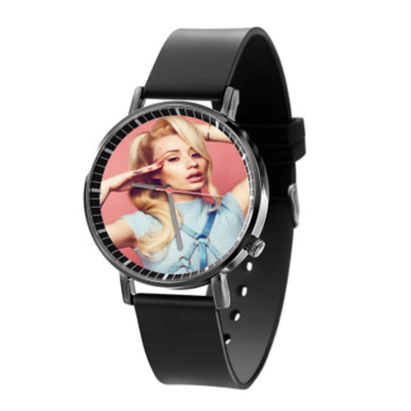Iggy Azalea Black Quartz Watch Unisex With Premium Gift Box