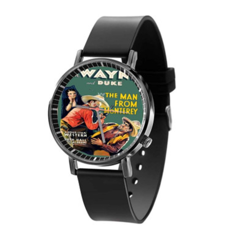 John Wayne And The Duke The Man From Monterey Black Quartz Watch Unisex With Premium Gift Box