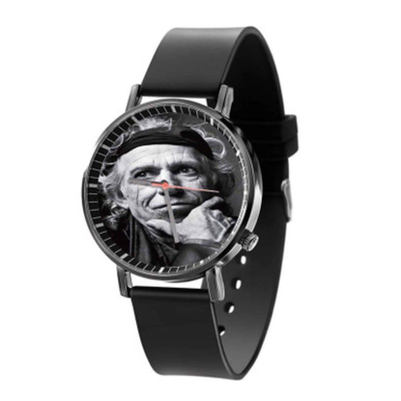 Keith Richards Arts Unisex Black Quartz Watch With Premium Gift Box