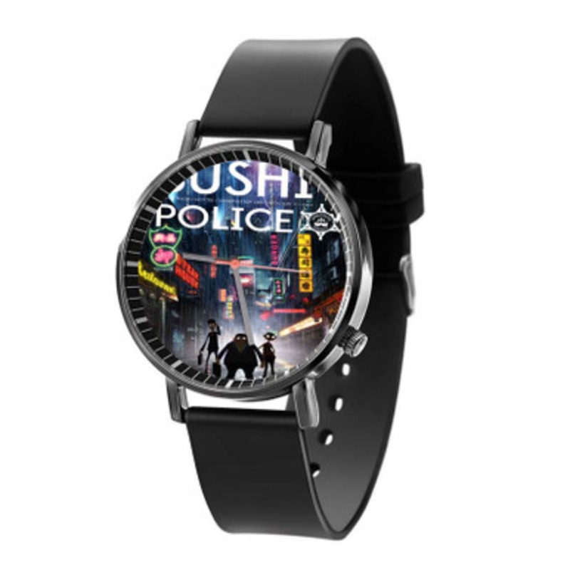Sushi Police Unisex Black Quartz Watch With Premium Gift Box