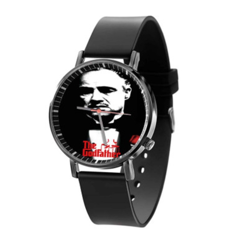 The Godfather Red Rose Black Quartz Watch Unisex With Premium Gift Box
