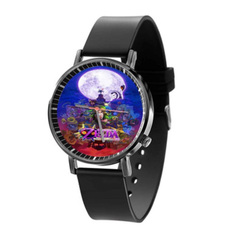 The Legend of Zelda Majora s Mask 3 D Black Quartz Watch Unisex With Premium Gift Box