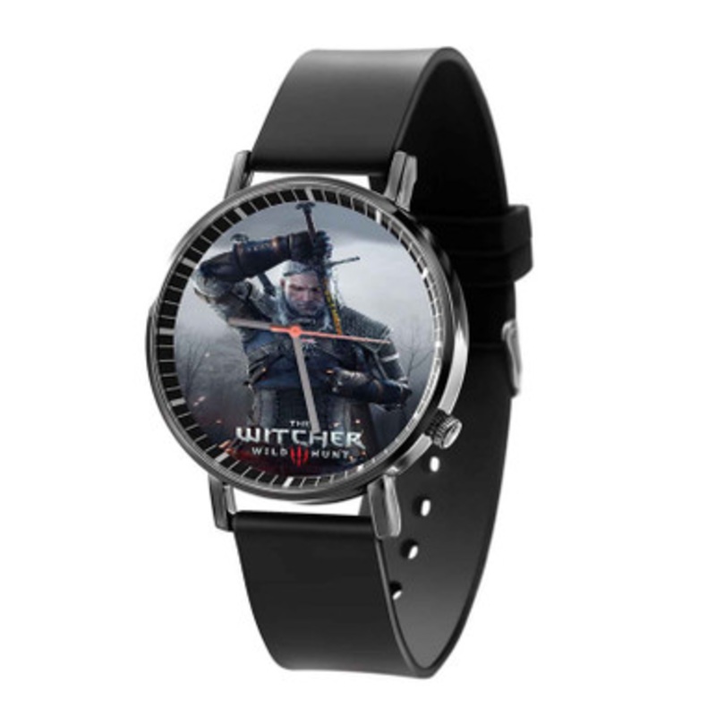 The Witcher 3 Wild Hunt Geralt Black Quartz Watch Unisex With Premium Gift Box