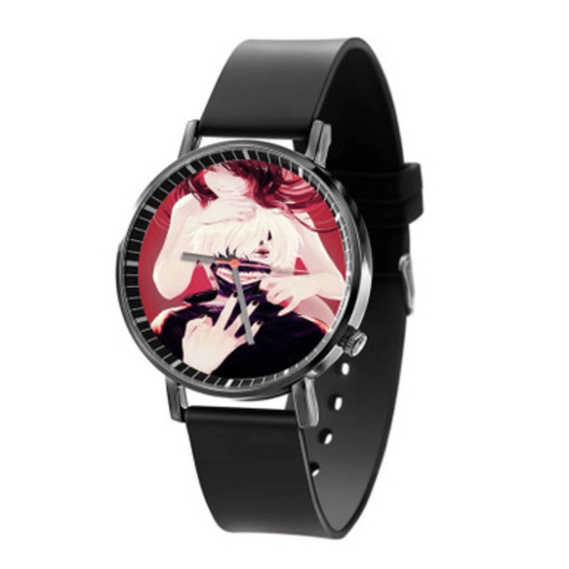 Tokyo Ghoul Rize and Kaneki Ken Art Black Quartz Watch Unisex With Premium Gift Box