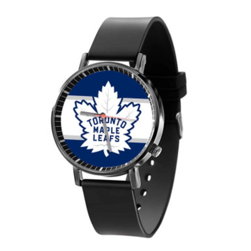 Toronto Maple Leafs NHL Art Black Quartz Watch Unisex With Premium Gift Box