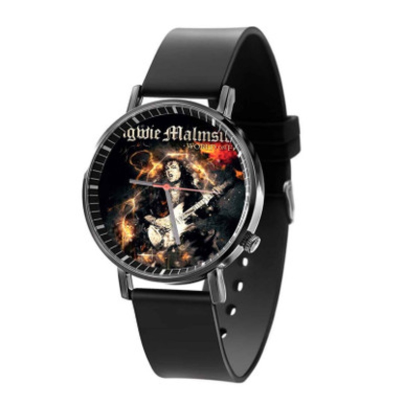 Yngwie Malmsteen Black Quartz Watch Unisex With Premium Gift Box