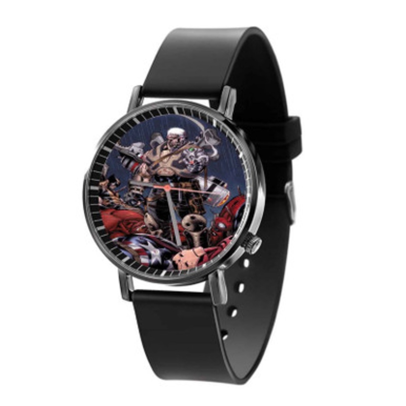 Cable Marvel Black Quartz Watch Unisex With Premium Gift Box