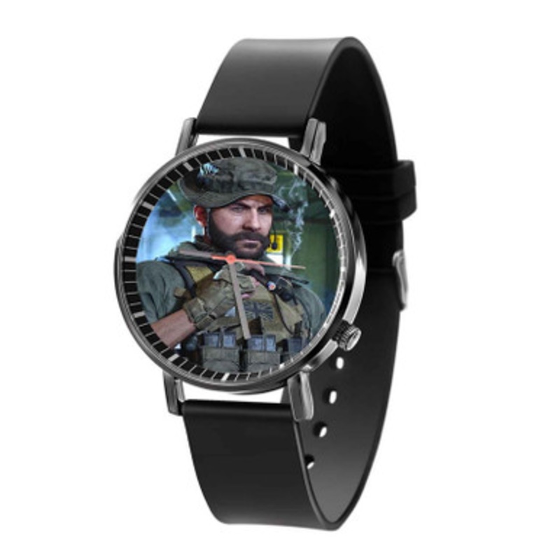 Captain Price Call of Duty Black Quartz Watch With Premium Gift Box for Unisex