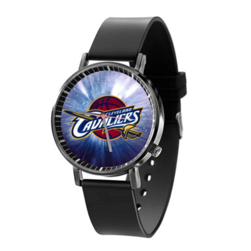 Cleveland Cavaliers NBA Art Black Quartz Watch Unisex With Premium Gift Box