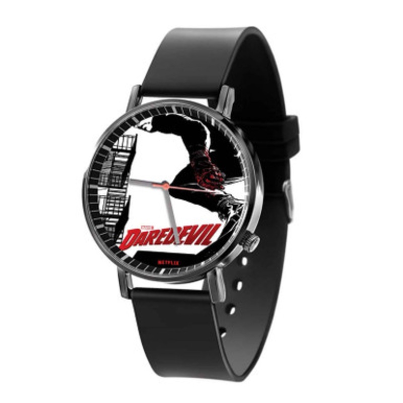 Daredevil Netflix Marvel Black Quartz Watch Unisex With Premium Gift Box