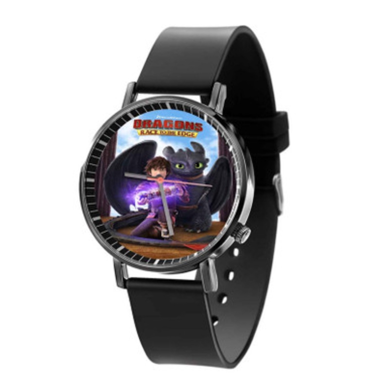 Dragons Race to the Edge Black Quartz Watch With Premium Gift Box for Unisex