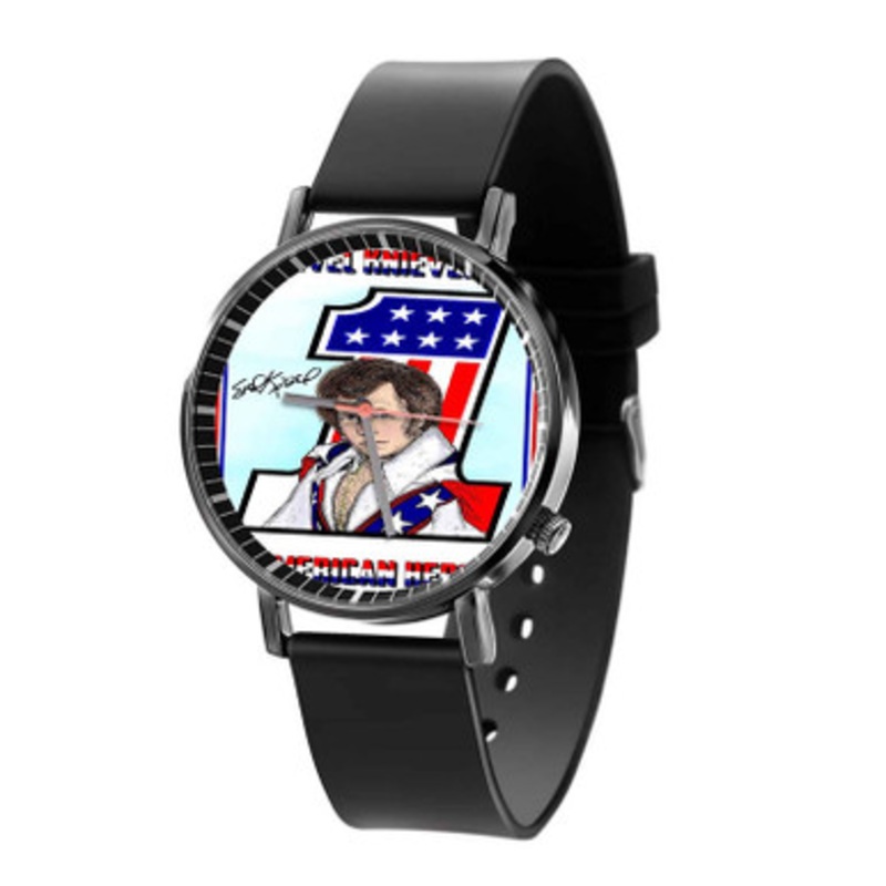 Evel Knievel Arts Black Quartz Watch With Premium Gift Box for Unisex