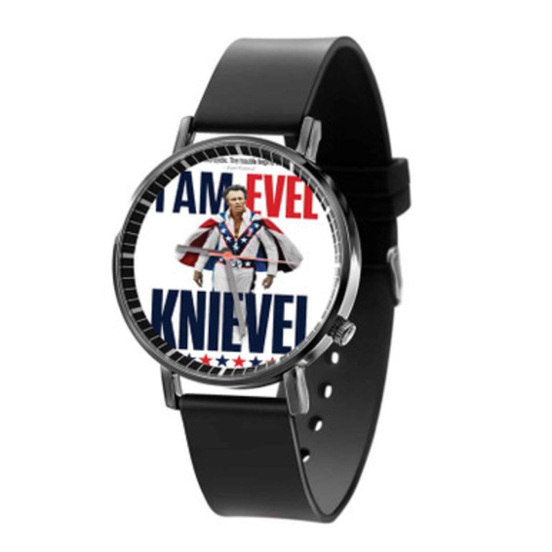 Evel Knievel Black Quartz Watch Unisex With Premium Gift Box
