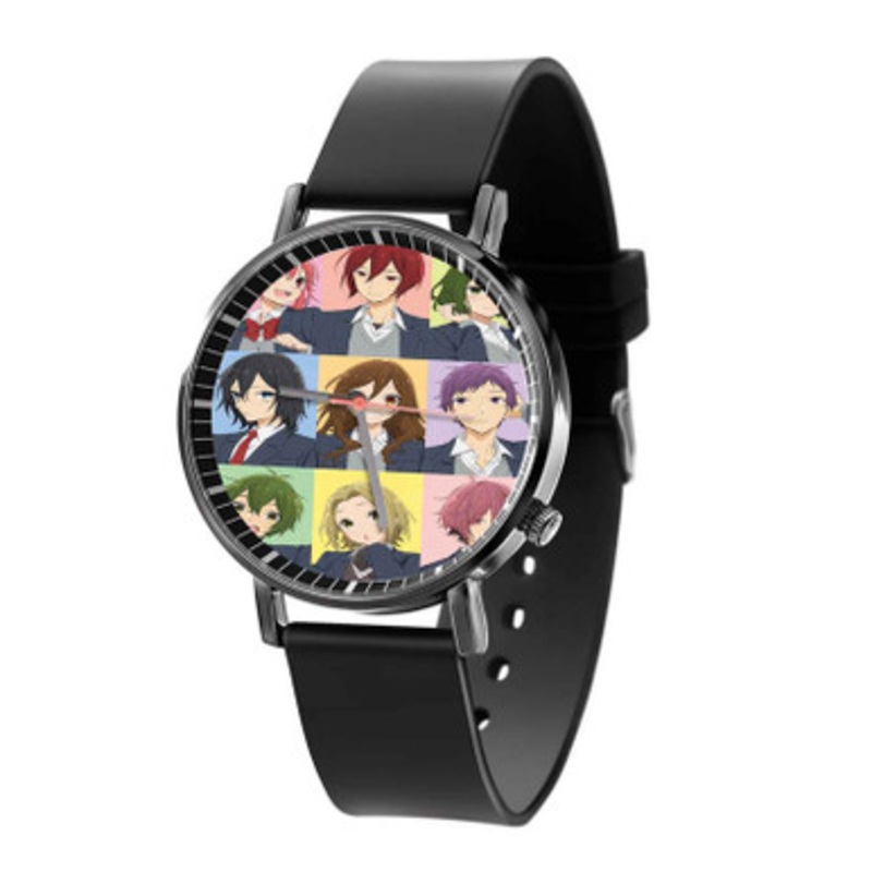 Horimiya Black Quartz Watch With Premium Gift Box for Unisex