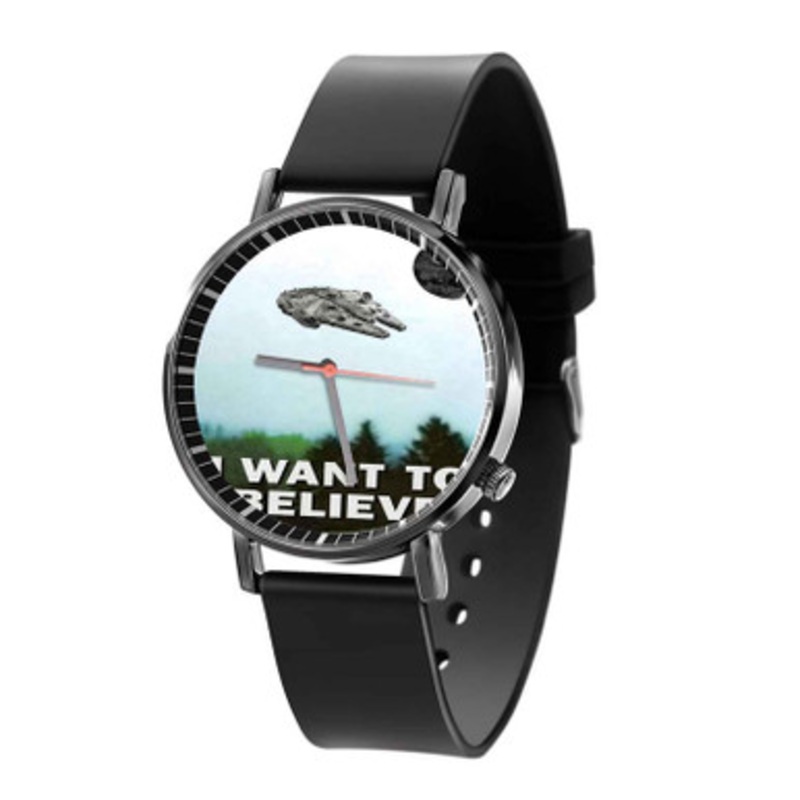 I Want to Believe Star Wars Black Quartz Watch Unisex With Premium Gift Box
