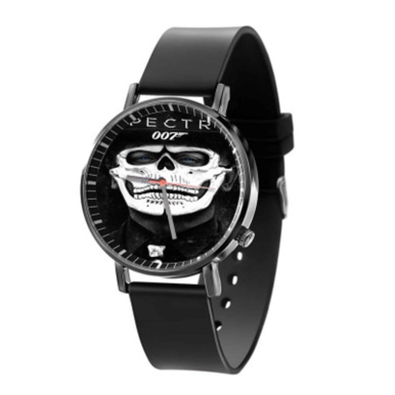 James Bond Skull Black Quartz Watch Unisex With Premium Gift Box