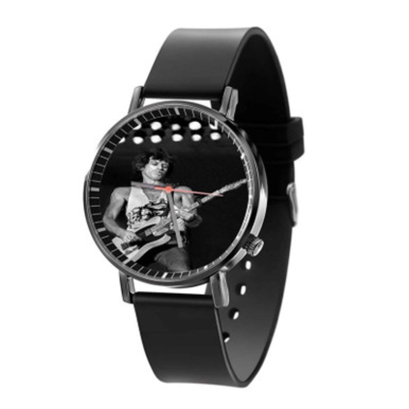 Keith Richards Guitar Black Quartz Watch Unisex With Premium Gift Box