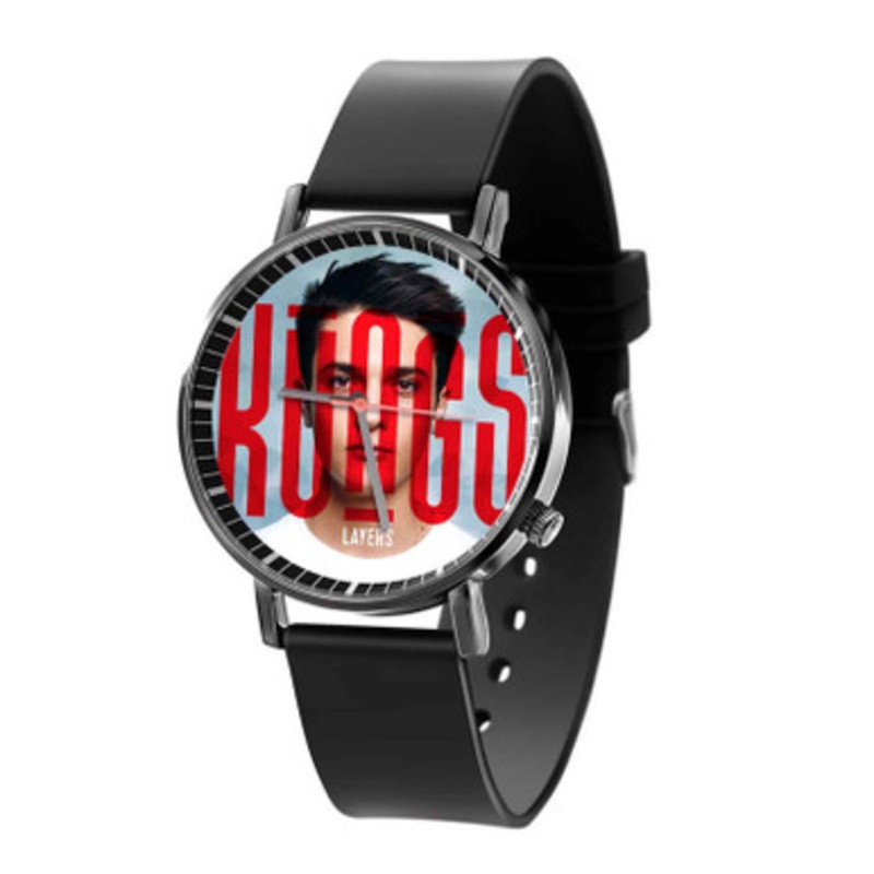 Kungs Black Quartz Watch With Premium Gift Box for Unisex