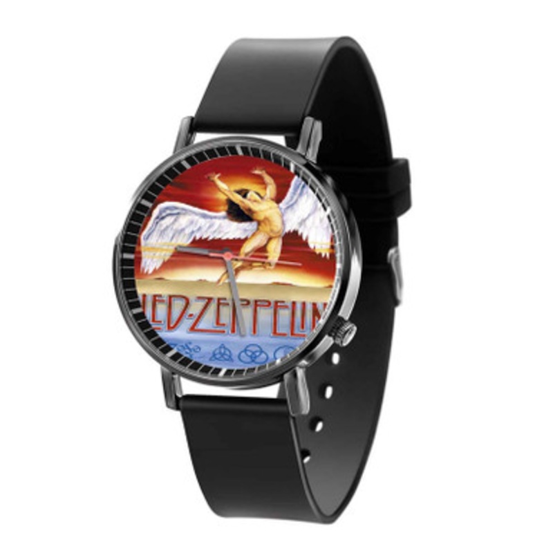 Led Zeppelin Swan Song Black Quartz Watch Unisex With Premium Gift Box