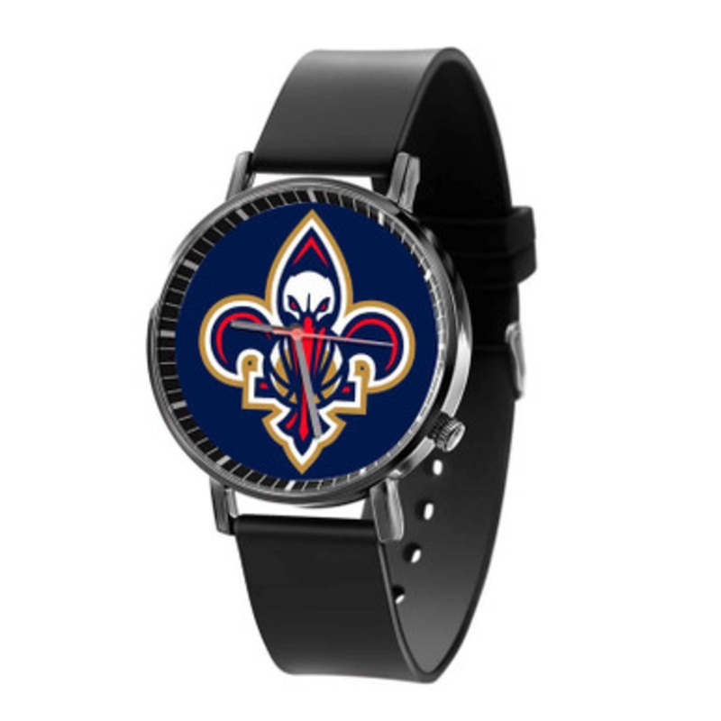 New Orleans Pelicans NBA Art Black Quartz Watch Unisex With Premium Gift Box
