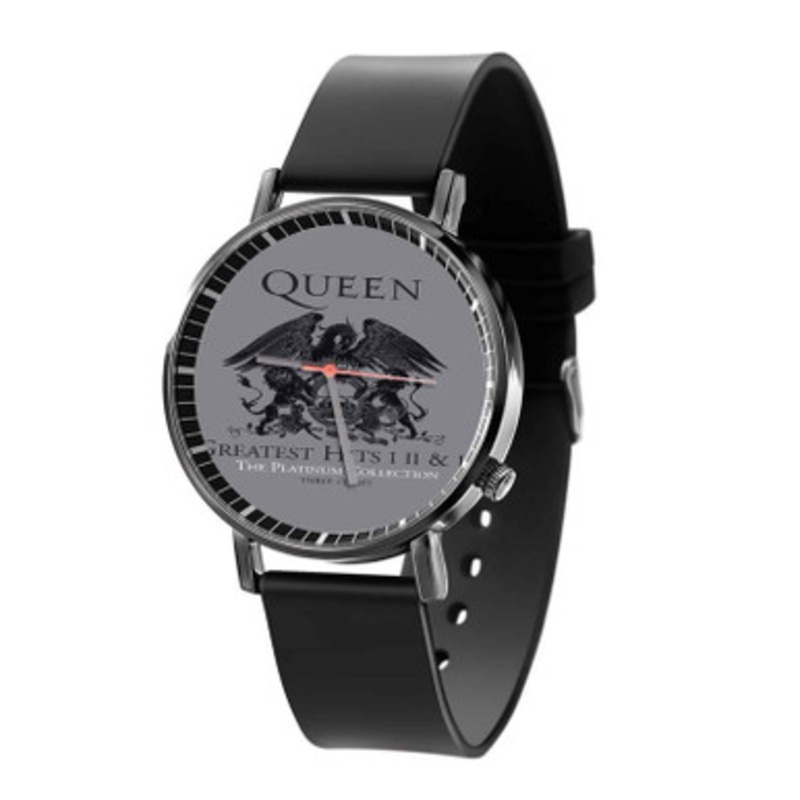 Queen The Platinum Black Quartz Watch Unisex With Premium Gift Box