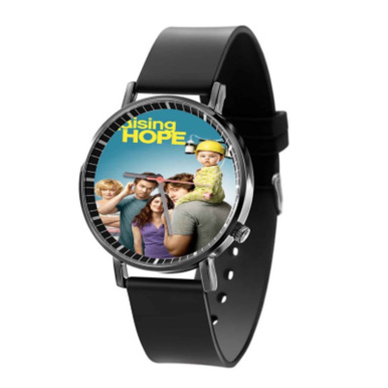 Raising Hope Black Quartz Watch With Premium Gift Box for Unisex