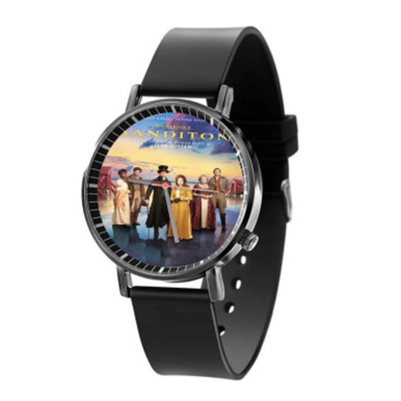 Sanditon Black Quartz Watch Unisex With Premium Gift Box