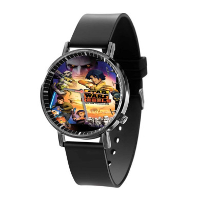 Star Wars Rebels Characters Black Quartz Watch Unisex With Premium Gift Box