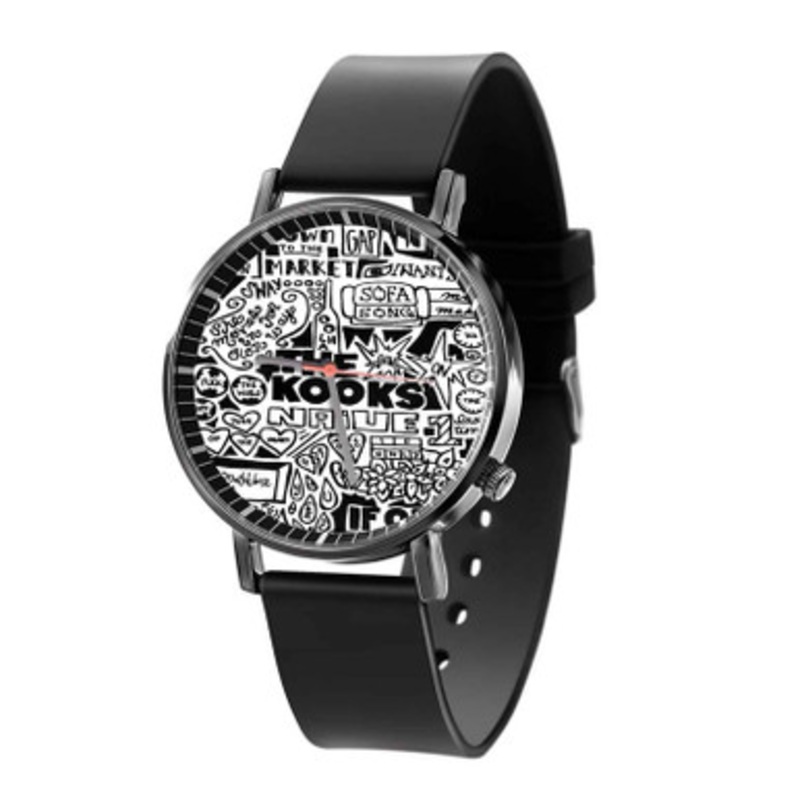 The Kooks Art Collage Black Quartz Watch Unisex With Premium Gift Box